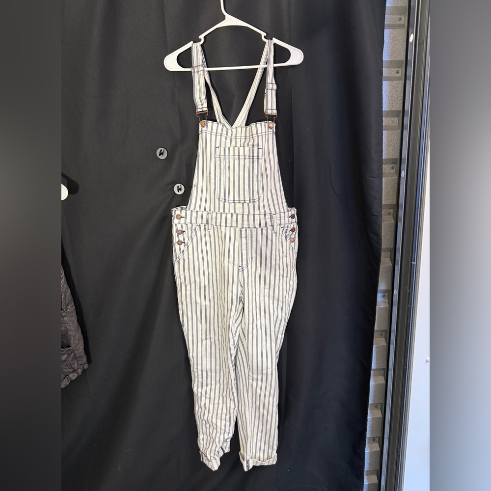 Judy Blue Black and White Striped Jumpsuit